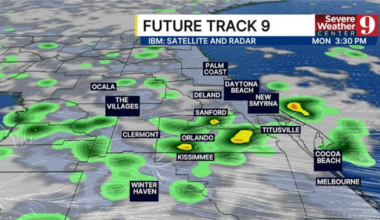 Central Florida forecast: Breezy Monday, scattered showers, highs near 80