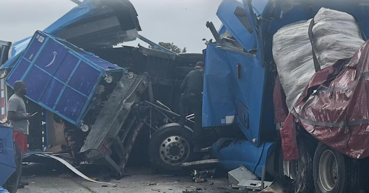 Semi-truck overturns after collision in Martin County