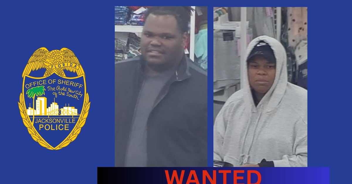 JSO searching for couple accused of shoplifting from Beach Boulevard store – Action News Jax