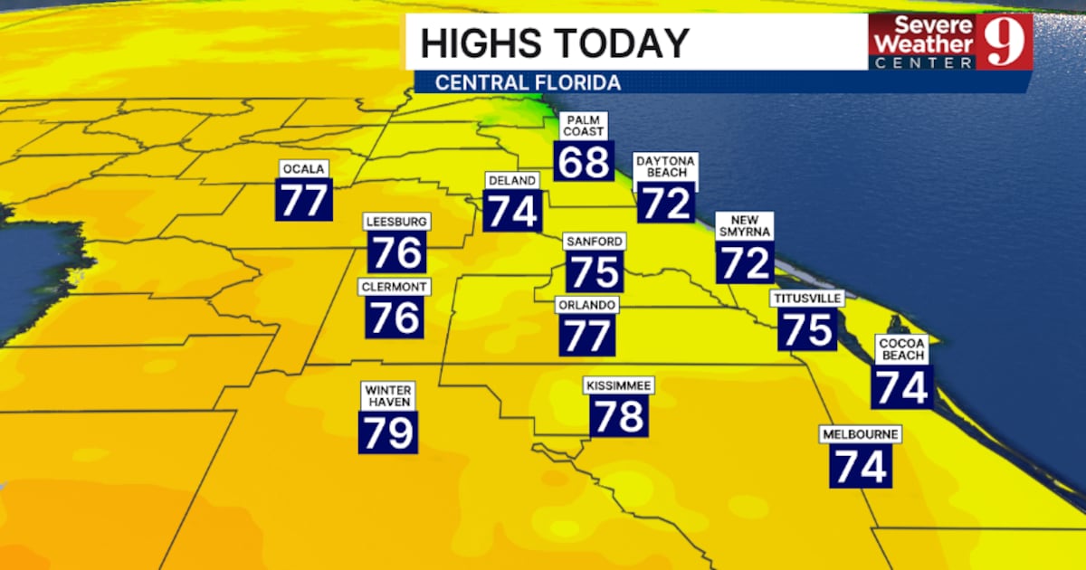 Central Florida to see sunny days, warm temps