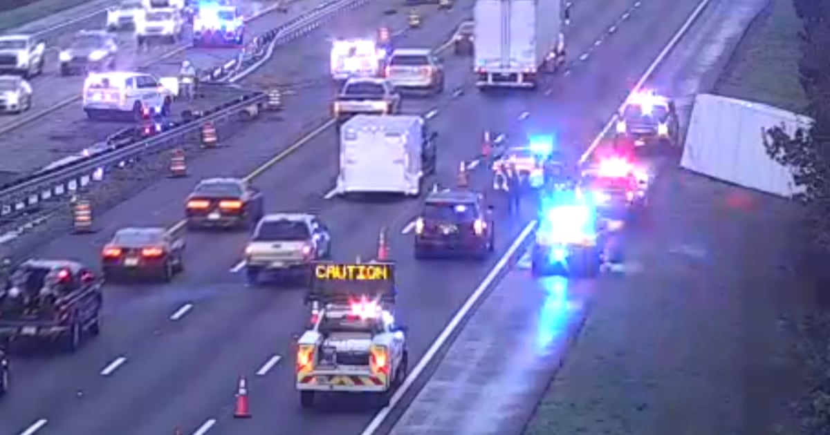 Semi truck crash closes lane on I-95 at Nassau, Duval County line – Action News Jax