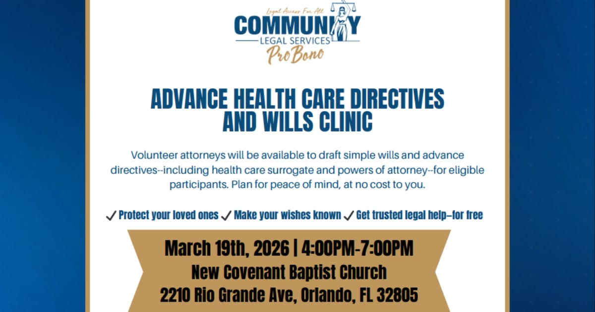 Volunteer Lawyers Provide Free End-of-Life Planning in Orlando