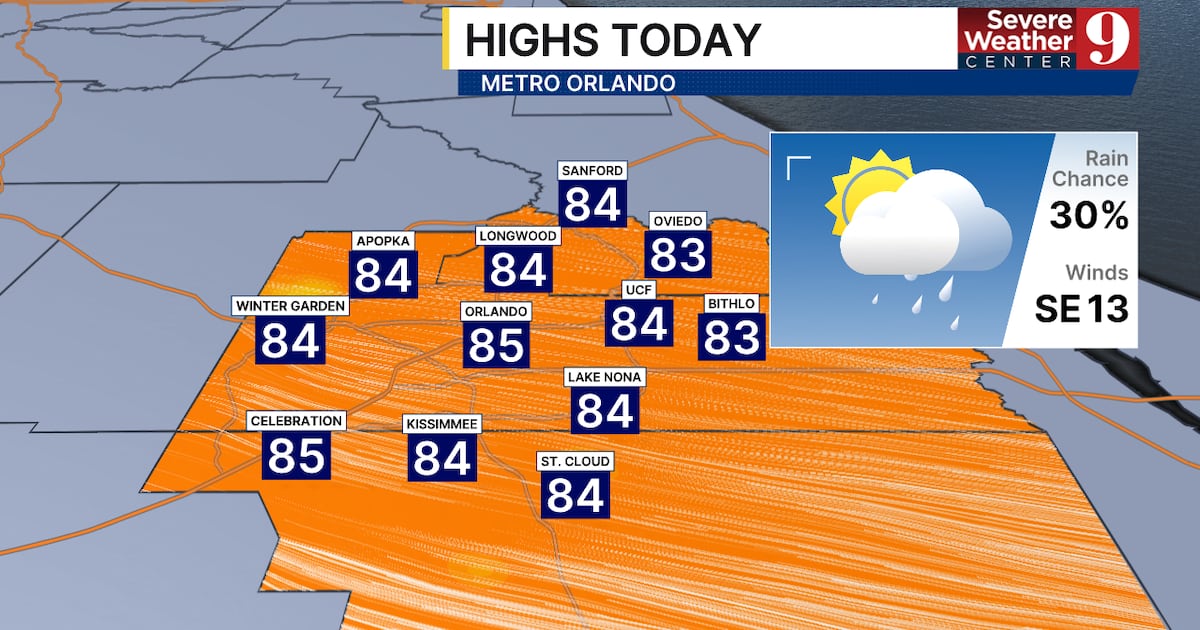 Central Florida braces for afternoon storms and showers
