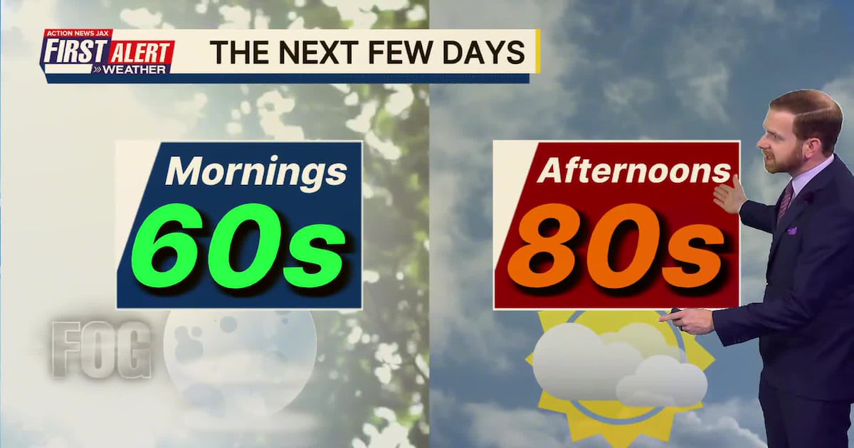 Evening fog and more warm afternoons in the Jacksonville area – Action News Jax