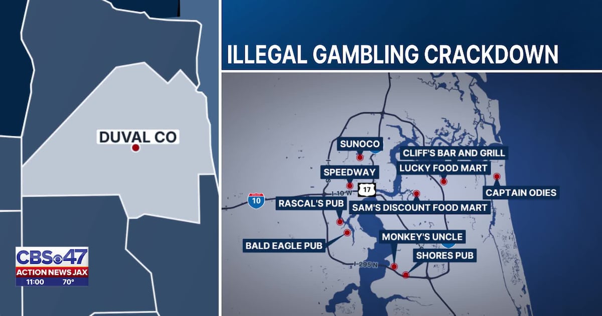 More than 100 illegal gambling machines seized in Jacksonville crackdown – Action News Jax