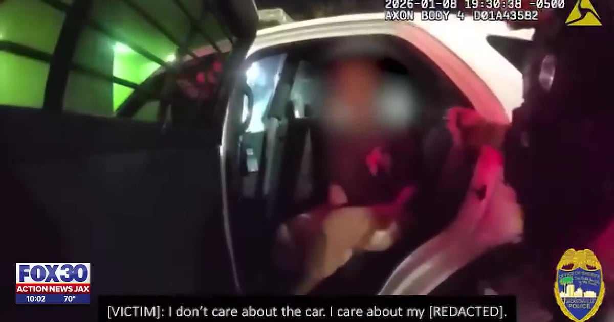 JSO officers return baby to mother after man steals a running car – Action News Jax