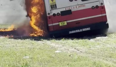 Viewer video captures JTA bus on fire in Arlington – Action News Jax
