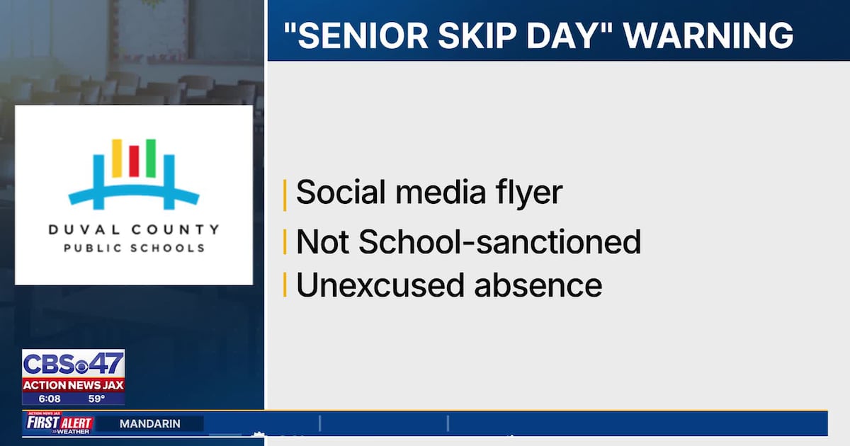 DCPS issues ‘Senior Skip Day’ warning – Action News Jax