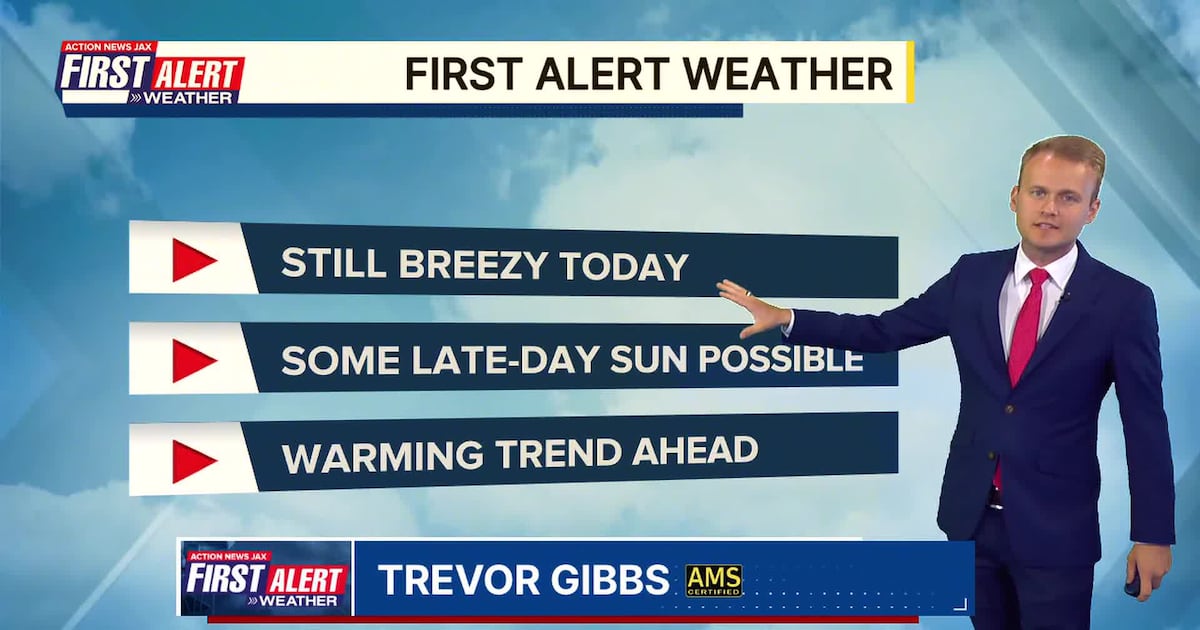 Still breezy Sunday, but warmer days ahead – Action News Jax