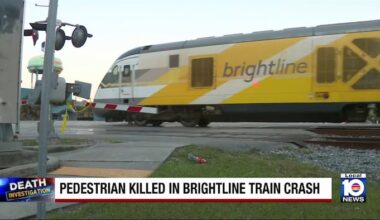 Pedestrian fatally struck by Brightline train in Fort Lauderdale