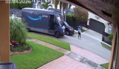 Amazon driver struck by car while delivering packages in west Miami-Dade