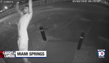Man trespasses at Masonic Lodge in Miami Springs, vandalizes overhang