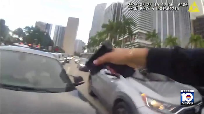 Video shows Miami police officer shoot man on Biscayne Boulevard
