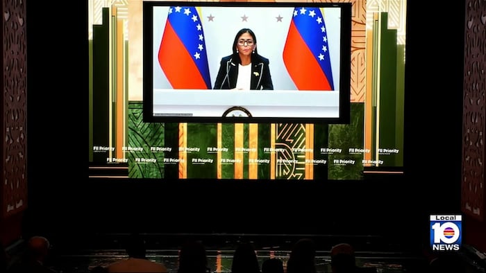 Venezuela’s interim president makes pitch for foreign investment at Saudi summit in Miami Beach