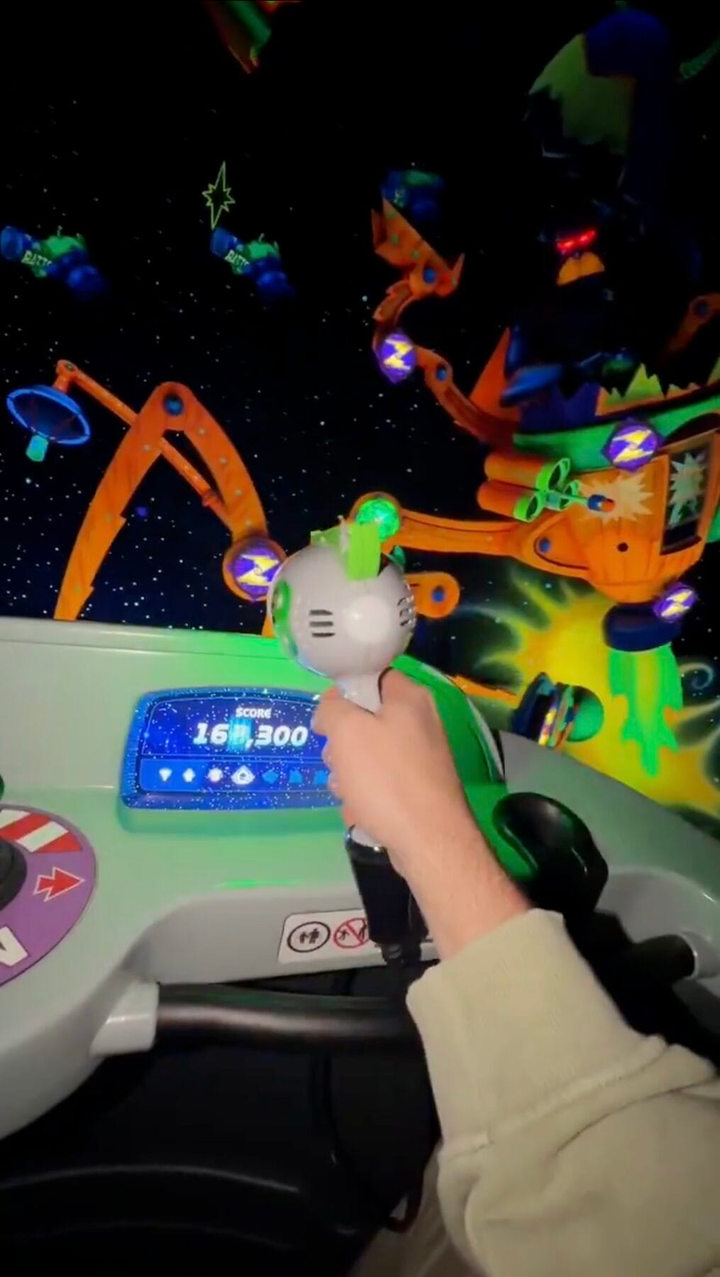 Screenshots from first look video at the refurbished Buzz Lightyear's Space Ranger Spin in Magic Kingdom at Walt Disney World