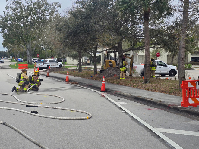 Gas leak prompts evacuations in Palm City A gas leak in Palm City led to evacuations of nearby businesses and road closures on Tuesday morning.