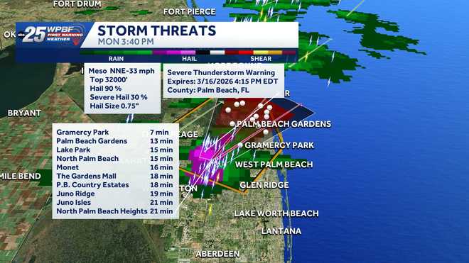 severe thunderstorm warning palm beach county 03-16-2026