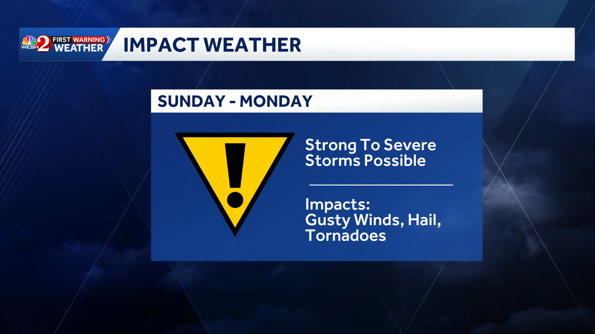 Strong to severe storms possible across Central Florida