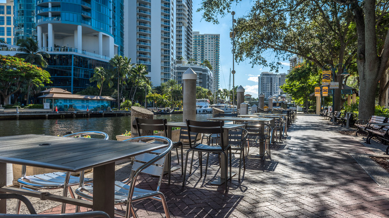 A restaurant in Las Olas on Fort Lauderdale's Riverwalk