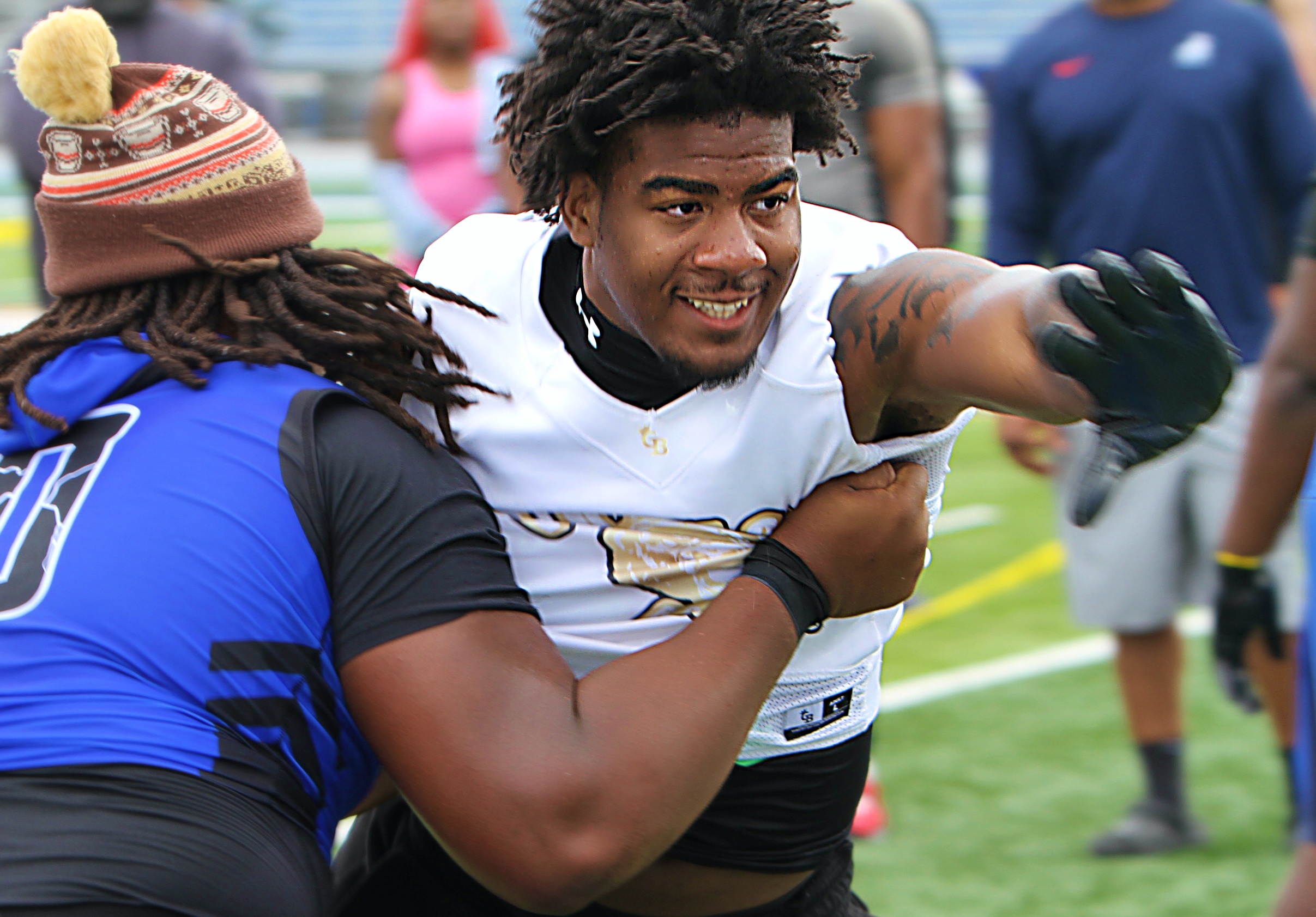 Edgewater 2027 linebacker Jamarcus Tanner at the 2026 Orlando 24K...