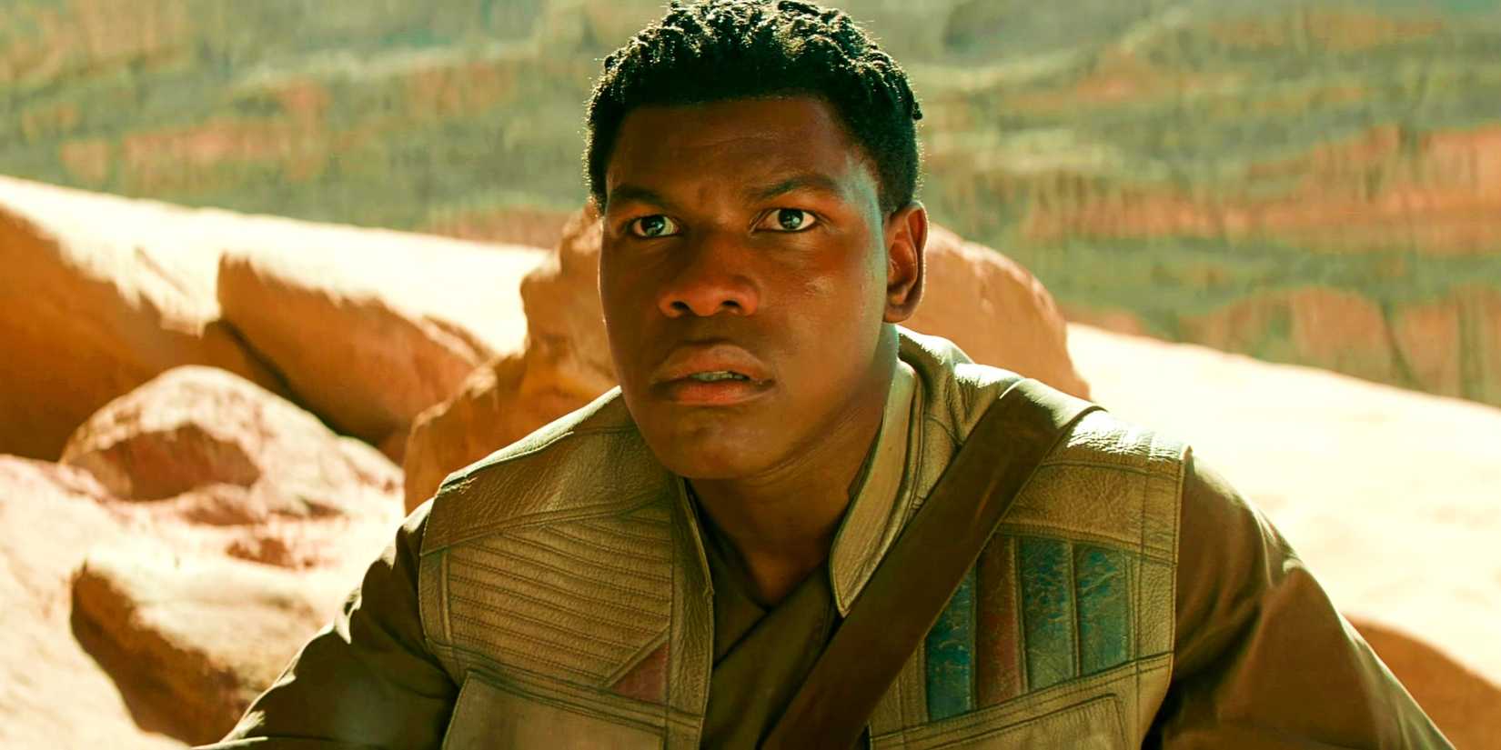 John Boyega as Finn In The Desert In Star Wars The Rise of Skywalker