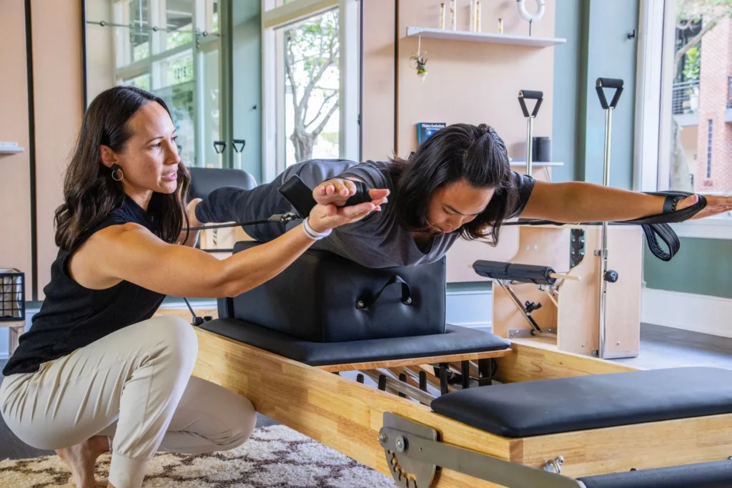 People doing pilates