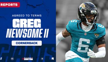 Giants agree to terms with CB Greg Newsome II, pending physical