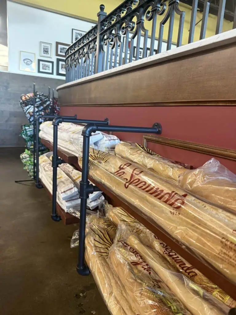 Rows of bagged Cuban bread