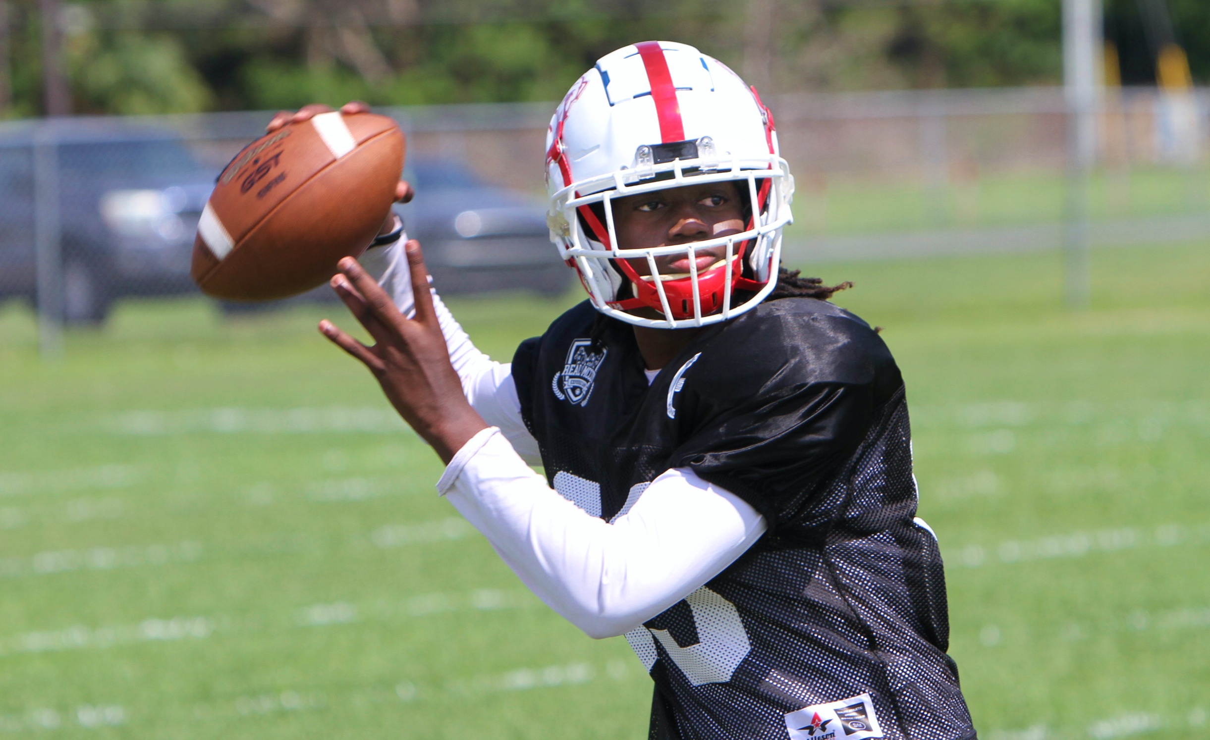Tavares 2029 quarterback Lamar Reddick at the Real McCoy Exposure...