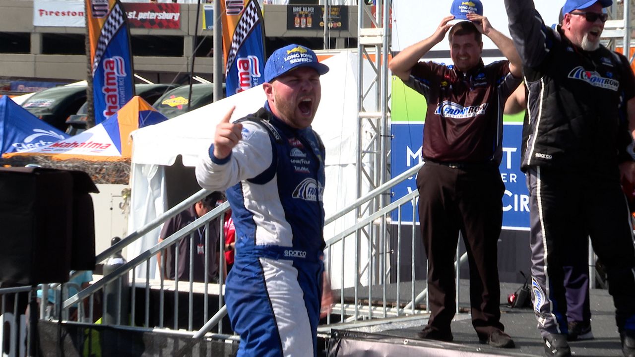 Layne Riggs wins first NASCAR Truck Series race in St. Pete