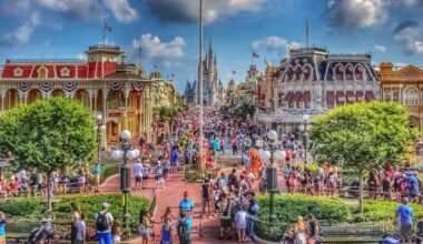 A look at Main Street USA at Magic Kingdom Park from the Walt Disney World Railroad station.