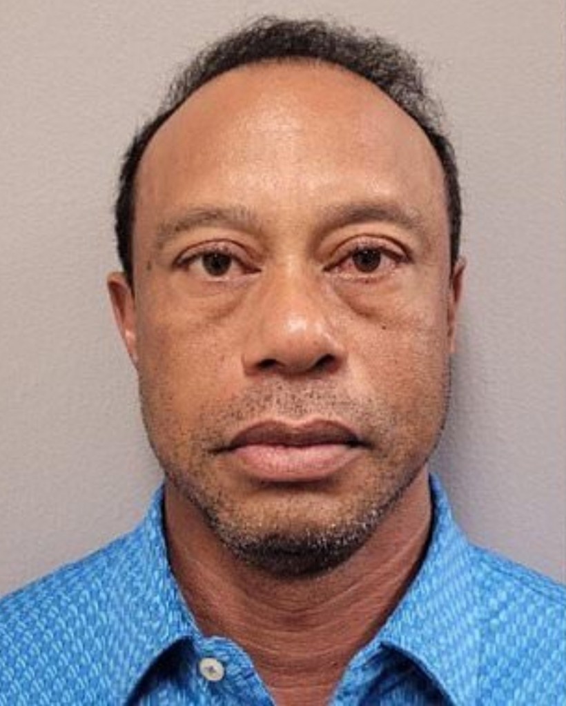 Tiger Woods' mugshot following his DUI arrest in Miami.