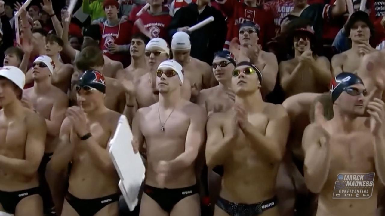 Miami Ohio's speedo-sporting swim team is a secret weapon at hoops games
