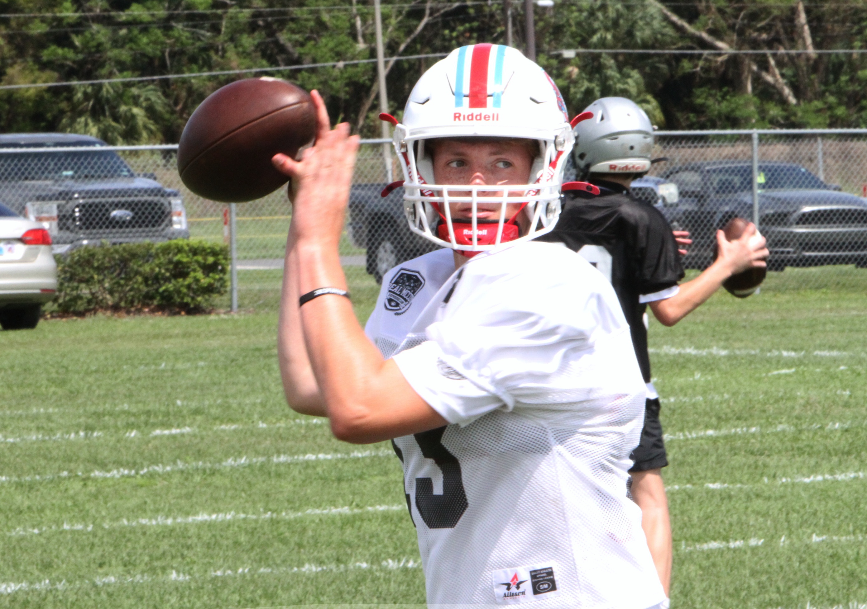 Seabreeze 2028 quarterback Michael McDonough at the Real McCoy Exposure...
