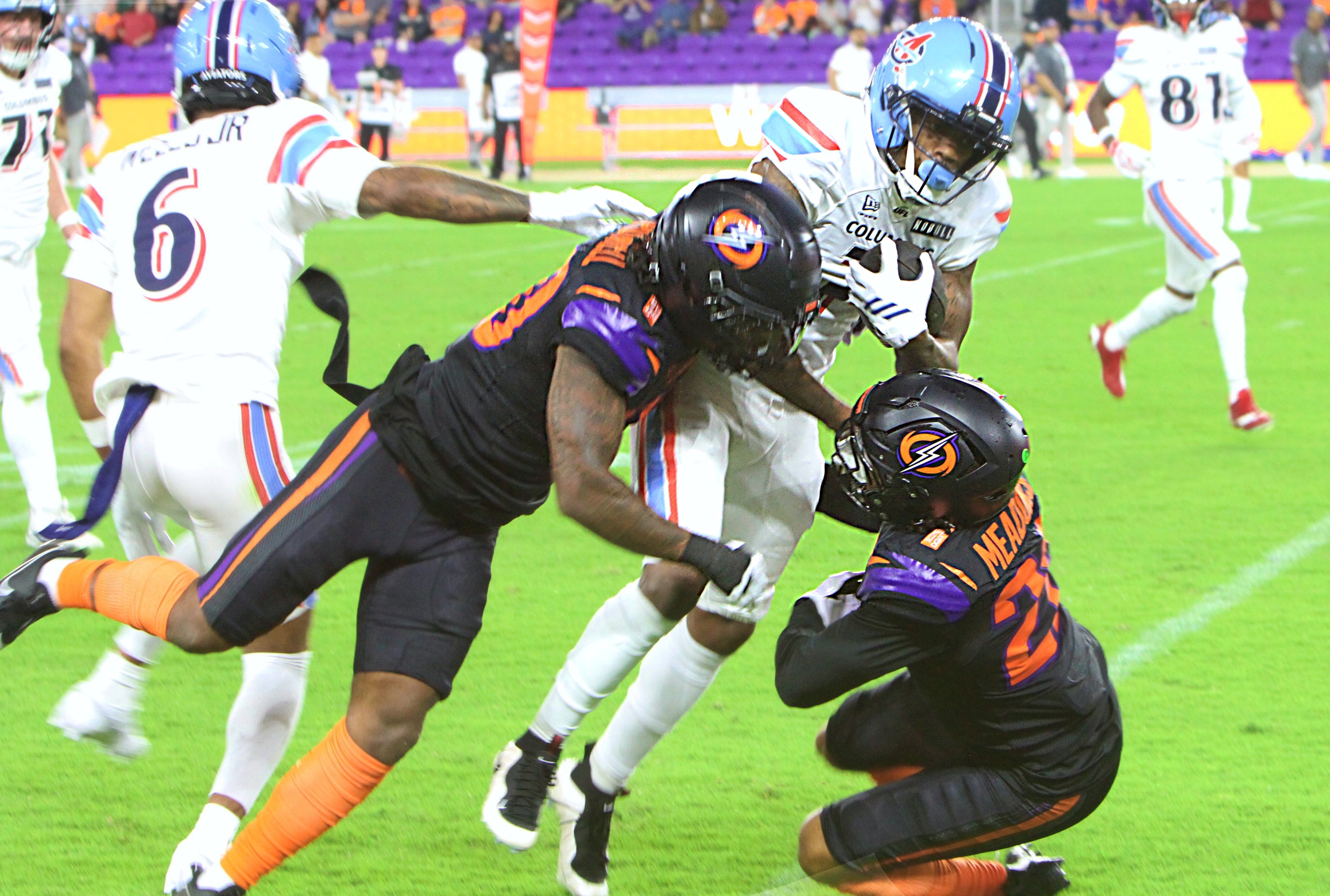 The Orlando Storm's Mishael Powell and Nate Meadors tackle COlumbus...