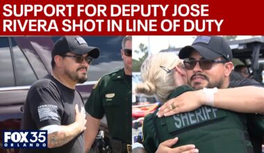 Support gathered for Deputy Jose Rivera shot in line of duty
