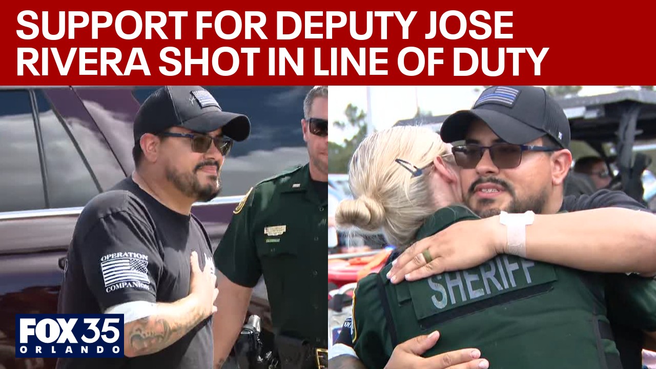 Support gathered for Deputy Jose Rivera shot in line of duty