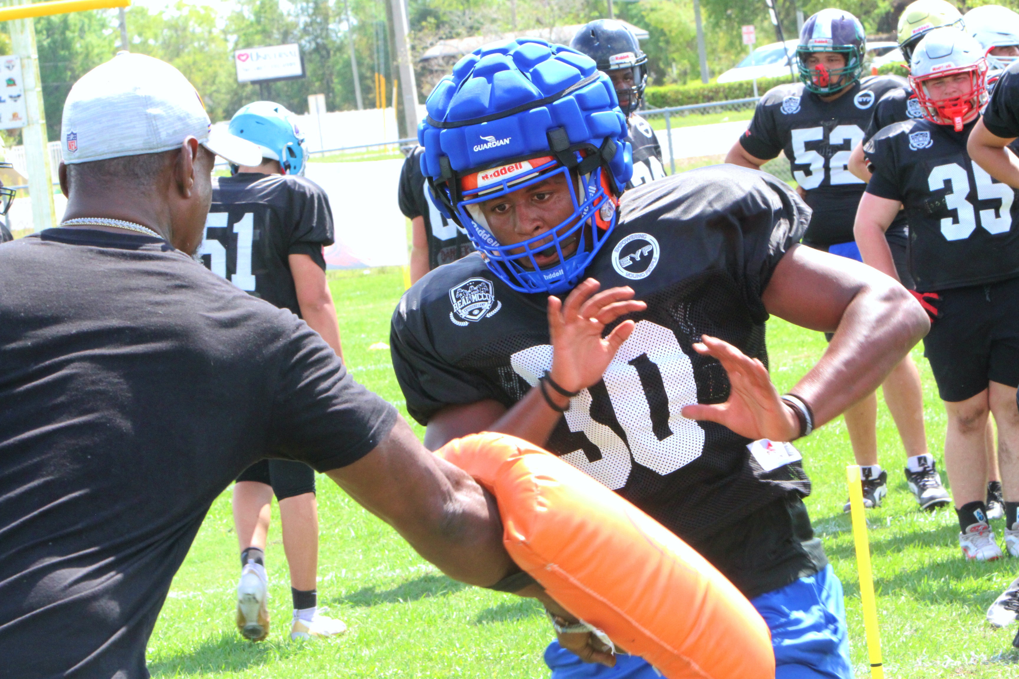 West Orange 2027 defensive end Namir Coleman at the Real...