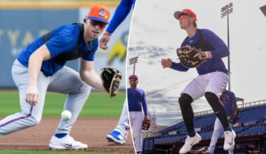 Brett Baty takes first step in facing Mets first base challenge