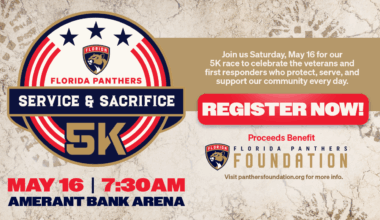 Florida Panthers Foundation Announces Inaugural ‘Service & Sacrifice 5K’ at Amerant Bank Arena on May 16