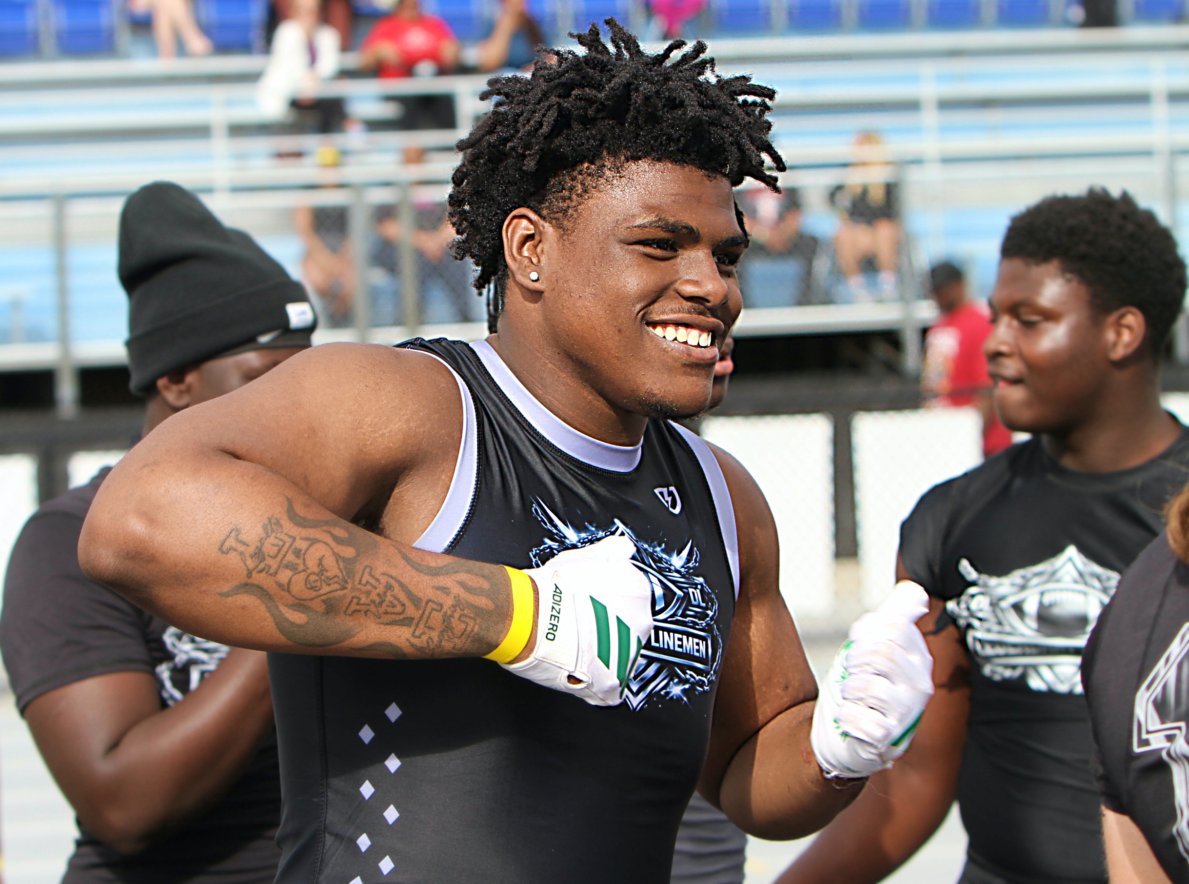 Ocala Vanguard 2027 defensive lineman Noah Robinson at the 2026...