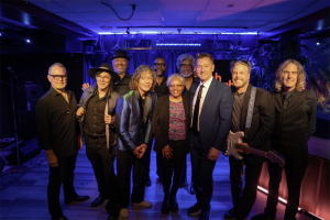 Group photo of the band members along with David Downing