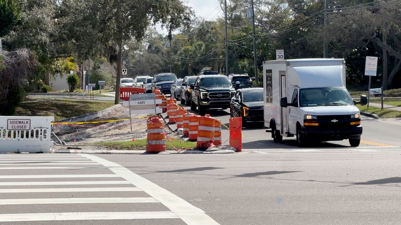 Construction project causing delays on 54th Ave in Pinellas