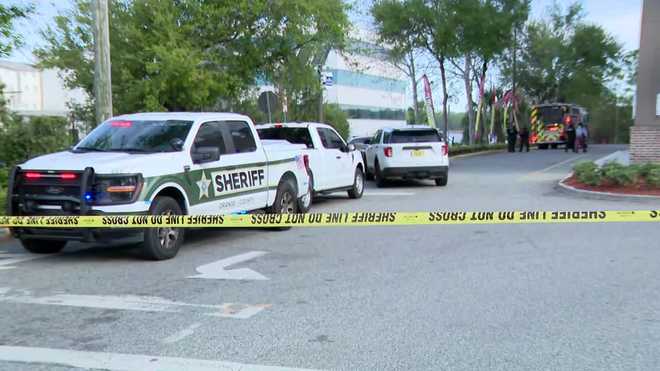 First responders and Orange County Sheriff's deputies are on scene at a business on W. Sand Lake Road First responders and Orange County Sheriff's deputies are on scene at a business on W. Sand Lake Road