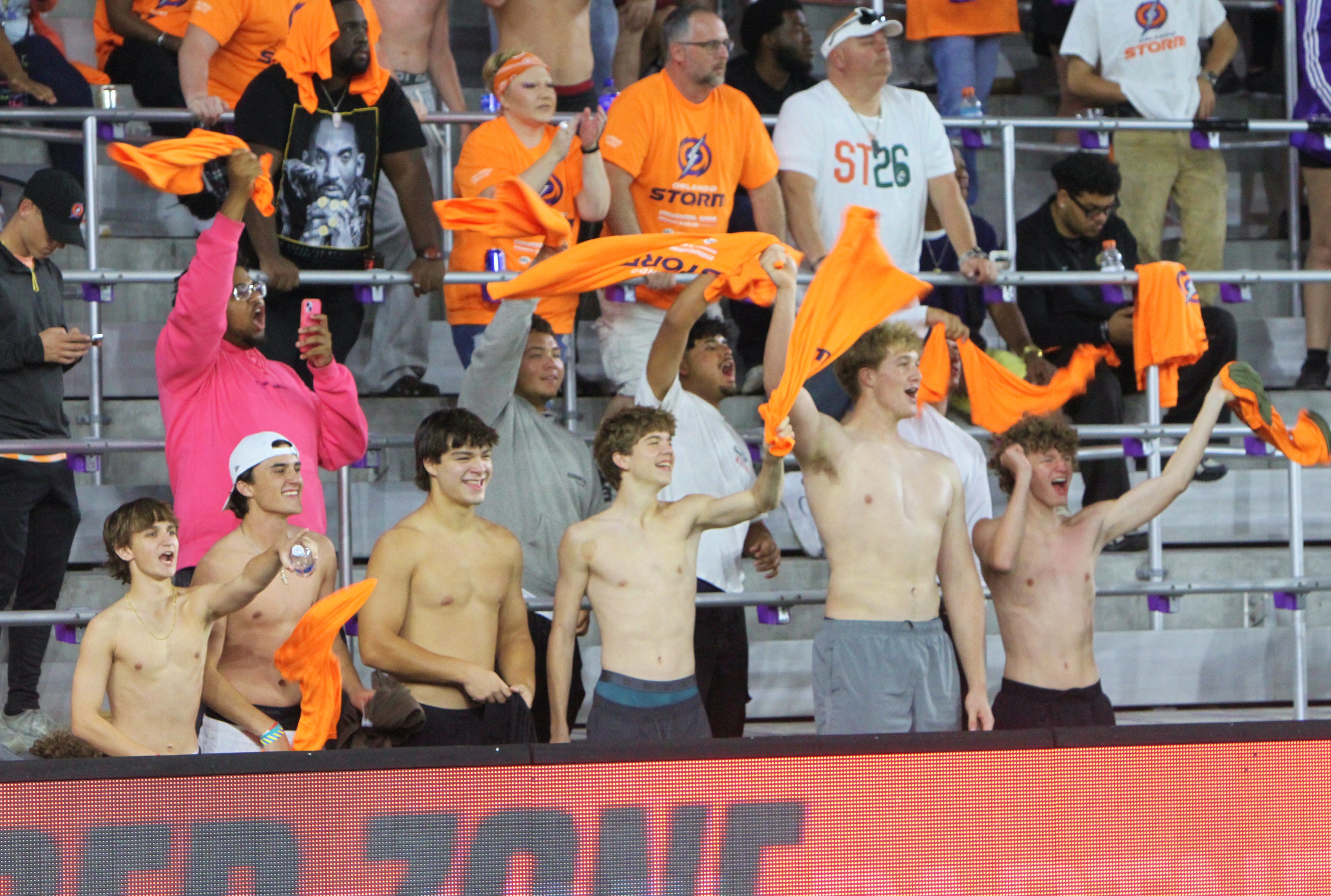 Orlando Storm fans during the Orlando Storm's debut UFL game...