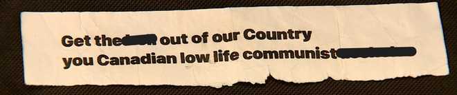 hostile notes target canadian woman in florida and they're getting worse