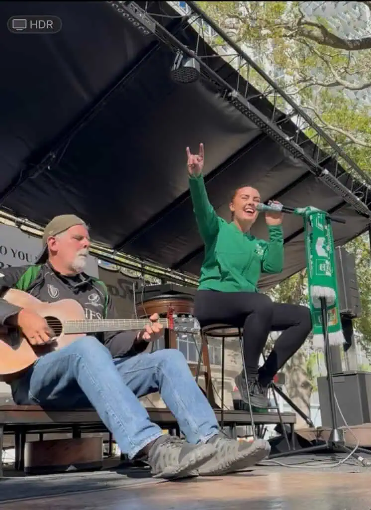 People at a St. Patrick's Day party