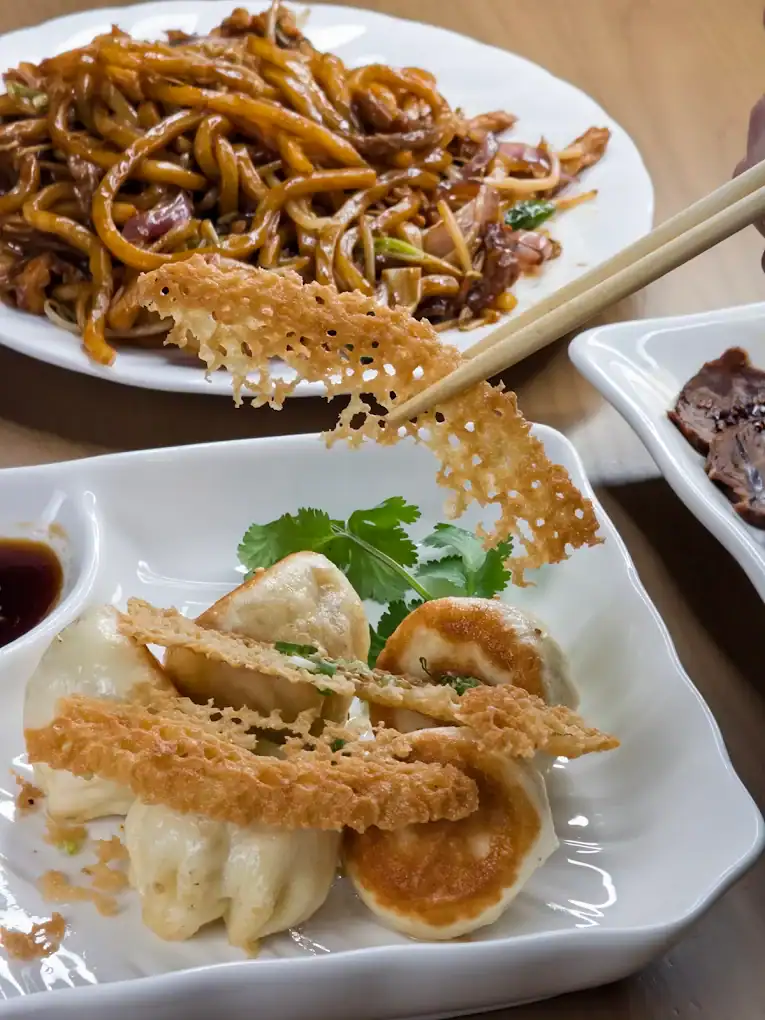 Plates of food at a restaurant