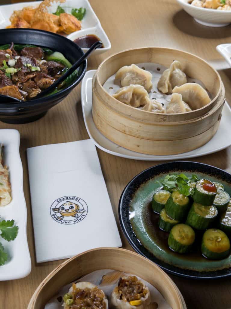 Plates of food at a restaurant