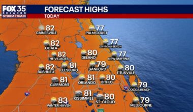 Orlando weather: Rain chances increase through Monday ahead of cold front